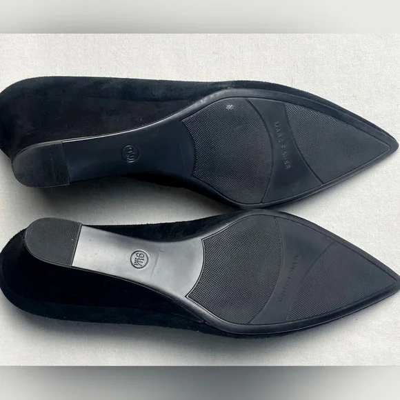 Marc Fisher Calea Black Suede Wedges Size 9.5 - Picture 6 of 6